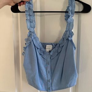 LOST & WANDER CROP TOP- BLUE
